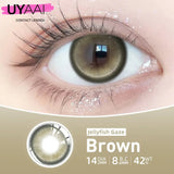 Qfdian  1 Pair Fashion Lenses Colored Contact Lenses for Eyes Beauty Green Eyes Lenses Natural  Brown Lens Grey Lens