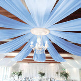 Qfdian Wedding Drapes Ceiling Decoration Chiffon Sheer Curtain for Weddings Reception Birthday Party Arch Drapery Tent Bedroom Backdrop