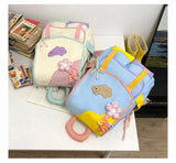 Qfdian 2025 new women Patchwork Contrast Color schoolbags High-capacity student travel bags fashion Y2k Aesthetic All Match Backpacks