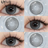 Qfdian  NEW Color Contact Eye Color Lenses Makeup Natural Black Lens Cosmetics Pink Eyes Lenses Woman Makeup Blue Beauty Contacts