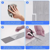 Qfdian  20PCS 40x15cm 3D Self-adhesive floor sticker Thicken Wood Grain Floor Wallpaper 3d Wall Sticker Waterproof room wear-resistant