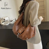 Qfdian Luxury Design Elegant Casual Women's Handbags Y2k Aesthetic Office Lady Underarm Bag Vintage Grunge All Match Ins Shoulder Bags