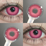 Qfdian  1Pair Colorful Cosplay Contact Lenses for Eyes Colored Fashion Pink Contacts Lens Green Cosmetic Pupil Yearly Red Lens