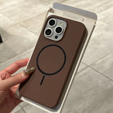 Qfdian Luxury Liquid Silicone Case For iPhone 16E 16 15 14 Plus 13 12 Pro Max 11 for Magsafe Magnetic Wireless Charging Shockproof Capa
