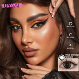 Qfdian  NEW Colored Contact Lenses Natual Pupils Gray Contacts Lenses Green Pupils Women Makeup Blue Pupils Cosmetic Black Lenses