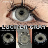 Qfdian  Cosmetics Color Contact Lenses 1pair Brown Color Lens Fashion Lenses Korean Lenses Grow Eye Big Eye Lens Gray Contacts