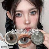 Qfdian 1 Pair Colored Contact Lenses for Eyes Natural Fashion Lenses Gray Beauty Pupils Blue Eye Lenses Cosmetics Soft Lenses