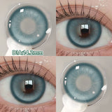 Qfdian  2pcs Myopia Color Contact Lenses for Eyes with Prescription Beauty Pupils Makeup Eye Color Lenses Fashion Blue Lenses