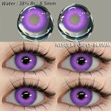 Qfdian 1 Pair Fashion Pink Cosplay Anime Lenses Color Contact Lenses for Eyes Cosmetics Purple Lenses Yearly Eye Contact Lens