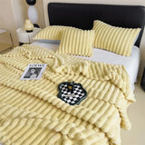 Qfdian  New Imitation Rabbit Plush Autumn Winter Warm Blanket and Pillowcase or Only Blankets Soft Warmth Throw Blanket for Sofa Lounger