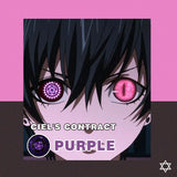 Qfdian 1pair Genshin Arlecchino Cosplay Color Contact Lenses Halloween Scary lens Softlens