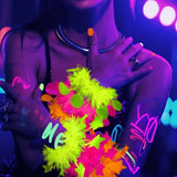 Qfdian  Gift for Her/Him 7pcs of Luminous Party Bracelets Luminous Party Supplies Fluorescent Black Bracelet Party Gifts