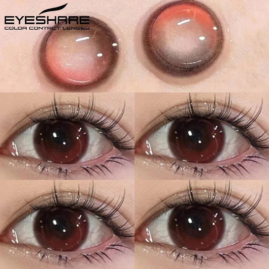 EYESHARE 1 Pair New Colored Contact Lenses for Eyes Korean Lens Natural Big Eye Lenses Brown Lenses Blue Eye Contacts Red Lenses