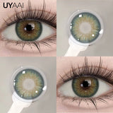 Qfdian  Color Contact Lenses Beauty Makeup Colorcon Fashion Blue Eyes Lenses Green Eyes Contact Natural Brown Lenses For Eyes