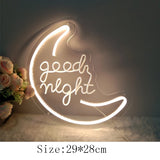 Qfdian  Led Neon Sign Crown Decorations Holiday Party Wedding Decoration Room Night Light Home Wall Bar Baby Girls Friends Birthday Gift