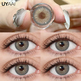 Qfdian  Color Contact Lenses Natural Contact Lens NEW Siri Series Makeup Colored Pupils Cosmetics Beauty Green Lenses Blue Pupils