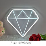 Qfdian  Led Neon Sign Crown Decorations Holiday Party Wedding Decoration Room Night Light Home Wall Bar Baby Girls Friends Birthday Gift