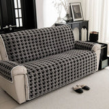 Qfdian  Simple Non Stick Sofa Cover Cloth Fixed Anti Slip One-piece Sofa Cushion for Autumn and Winter Soft Skin Friendly and Warm