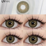 Qfdian  Color Contact Lenses For Eyes Beauty Eye Color Lenses Natual Brown Lens Colorcon Water Light Gray Lenses Makeup Colorcon