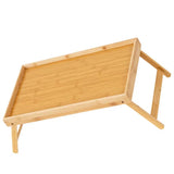 Qfdian  Wooden Foldable Table Bed Tray Folding Column Laptop Cooling Holder Adjustable Stand Portable Camping Picnic Desk Drawing Table