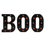 Qfdian  3PCS,Indoor Halloween Decoration,LED Light Letters,"Boo" Letter Lights Halloween Decor Kitchen Tabletop Fireplace Mantel Party