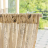 Qfdian 1 Panel Kids Blackout Curtain for Bathroom Bedroom Living Room Classroom Sheer Overlay Double Layer Rod Pocket Drapery with Lace