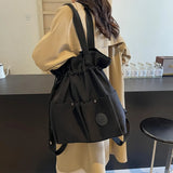 Qfdian New Fashion Leisure Backpack Single Shoulder Large Capacity Simple Commuter Bag Student All Match High Appearance Level Backpac