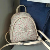 Qfdian Women Students Kawaii Cute Mini Backpack Preppy Sweet Flower Print Chic Schoolbags Korean Y2k Aesthetic Fashion Girls Backpacks