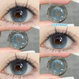 Qfdian  2PCS Colored Contact Lenses Gilding Prescription Contact Lenses Cosmetics Eye Color Fashion Pupils Myopia Violet Lenses