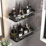 Qfdian  New Bathroom Shelf Makeup Storage Organizer Shampoo Rack Shower Shelf Bathroom Accessories No Drill Wall Shelf
