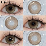 Qfdian  NEW Color Contact Eye Color Lenses Makeup Natural Black Lens Cosmetics Pink Eyes Lenses Woman Makeup Blue Beauty Contacts