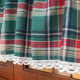 Qfdian Buffalo Plaid Check Curtains Blackout Rod Pocket Valances Checkered Window Drapes for Farmhouse Bedroom Living Room, 1 Panel