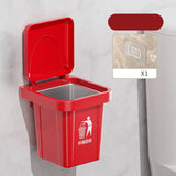 Qfdian Trash can ashtray with lid, stainless steel ashtray, bathroom wall hanging, notch anti-fly ash ashtray