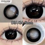 Qfdian  2pcs Big Black Contact Lenses for Eyes Fast Shipping Beauty Pupils Pearl Series Color Eye Lens Comestic Blue Green Lens
