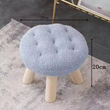 Qfdian  Cookie Small Stool Soft Seat Chair Girlish Heart Bedroom Solid Wood Bench Lliving Room Kids Shoe Changing Stool Home Furniture