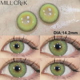 Qfdian Cosmetic Contact Lenses with degree Cospaly Red Colored Contact Lens for Eyes diopters Beauty Pupils Makeup Natural 2pcs/pair