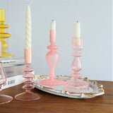 Qfdian Pink Wedding Table Centerpieces Candle Holder Wedding Decoration Flower Vase Home Decoration Accessories Vases Room Decor