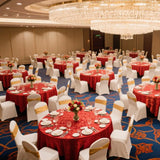 Qfdian  Thickened Circular Tablecloth for Hotel Restaurants Suitable for Parties European Jacquard Solid Color Durable Tablecloth Pad