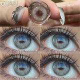 Qfdian 0~400 Myopia Lenses High Quality Colored Contact Lenses with Degree Green Natural Prescription Eye Contacts Blue Eye Lense