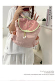 Qfdian Nylon Contrast Color Patchwork Schoolbags Women Students All Match Travel Bags Cartoon Casual Y2k Aesthetic Backpacks Trendy