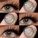 Qfdian  Contact Lenses NEW Color Contact Beauty Eye Color Lenses Colorcon Water Light Brown Eye Lenses Gray Natural Contact Lenses