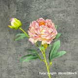 Qfdian Large Silk Peony Artificial Flowers High Quality Simulation Peony European Style Fake Flowers Bouquet For Wedding Home Decor 1PC