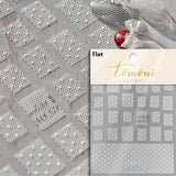 Qfdian 1pcs White 5D Pearl Lace Wave Lines Nail Art Stickers Elegant Exquisite Nail Decoration Decals DIY Self Adhesive Transfer Slider