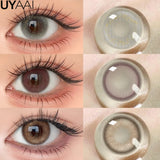 Qfdian  NEW Color Contact Eye Color Lenses Makeup Natural Black Lens Cosmetics Pink Eyes Lenses Woman Makeup Blue Beauty Contacts