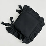 Qfdian Ruffles Chair Cushion Cover,100% Cotton Boho Chair Pad Slipcover Suitable for Living Room Dining Chair Pat, Stylish Seat
