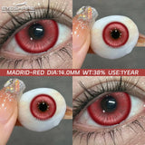 Qfdian 1Pair Fashion Makeup Pampas Series Yearly Purple Contacts Green Eyes Color Lenses Beauty Pupils Eye Color Green Lenses