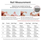Qfdian  10pcs Aurora Chrome Press on Nails Short Square Solid Color Fake Nails with Geometric False Nails Glitter Blue Cat Eye Nail Art