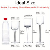 Qfdian  Set of 3 Glass Tall Tea Light Candle Holders, Elegant Clear Long Stem Pillar Candle Holders for Wedding, Party, Home Decor