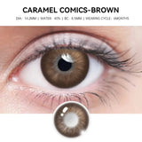 Qfdian  2pcs pupils halloween Blue Green contact lenses for Eyes Natural Colored contact lenses Prescription myopia Brown Lens