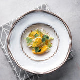 Qfdian  Ceramic Kitchen Accessories, Western Steak Dinner Plates, Dessert Snack Fruit Salad  Tableware, Wedding Restaurant Supplies, 1Pc